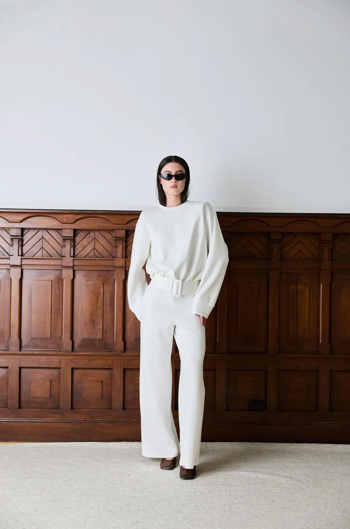 Elle Pants Bright White Bukser